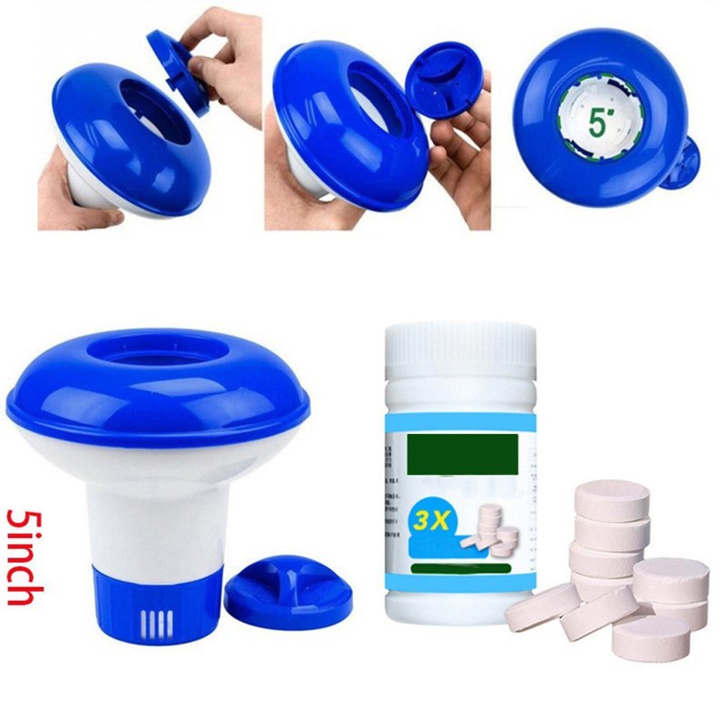 Floating Mini Chemical Dispenser Adjustable Plastic 600 Mah Floating Chlorine