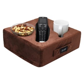 Mookundy Sofa Buddy Convenient Couch Cup Holder Couch Caddy Sofa Cup Holder Suede Brown