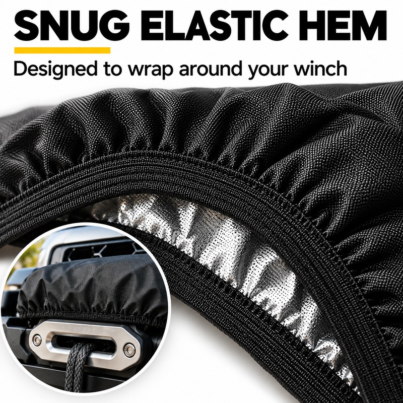 Waterproof Universal Winch Cover for Electric Winches – Oxford Fabric