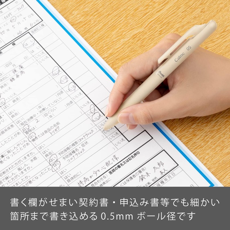 Pentel BXA105H-A Permanent Ballpoint Pen, Calm, 0.5mm, Beige