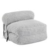GDF Studio Convertible Bean Bag Chair Bed Light Gray Faux