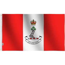 Canada Royal Military College Flags 30x60inch Large, Both Sides 100D Polyester for Moderate-Outdoor&Indoor,Canvas Header Brass Grommets for Easy Display, 2.5' x 5'Candian RMC Flags