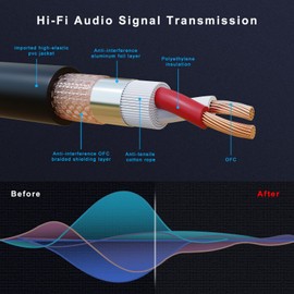 AuxLink XLR Cables, XLR Microphone Cable 10 ft 4 Pack, Gold-Plated 3-pin XLR Speaker Cable Male to Female Balanced Mic Cable