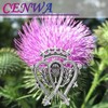 Broche de cardo CENWA, Broche de Escocia, diseño de corona