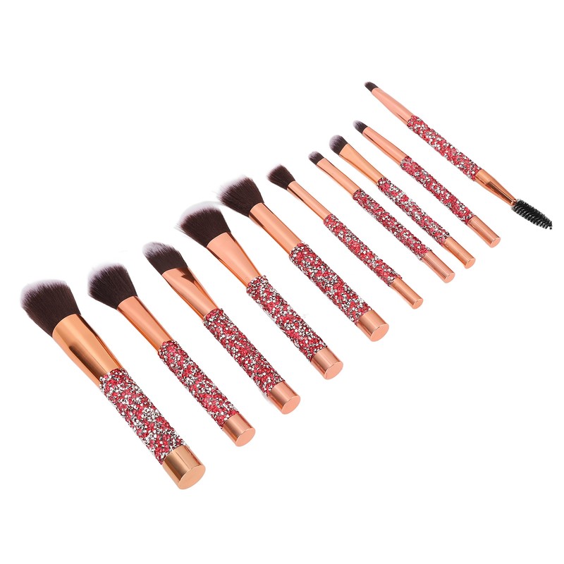 10pcs Makeup Brushes Set Soft Bristles Portable Cosmetics Tool Kits