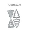 4pcs Christmas Tree Die Cuts,Merry Christmas Snowflake Metal Cutting Dies