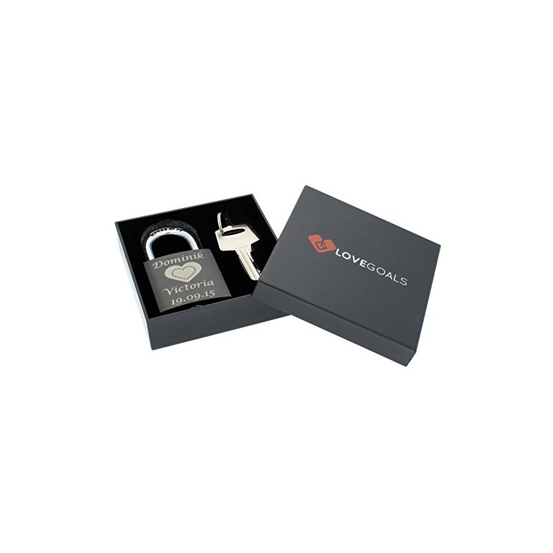 ♥ Love Goals Engraved Love Padlock with Engraving | Individual