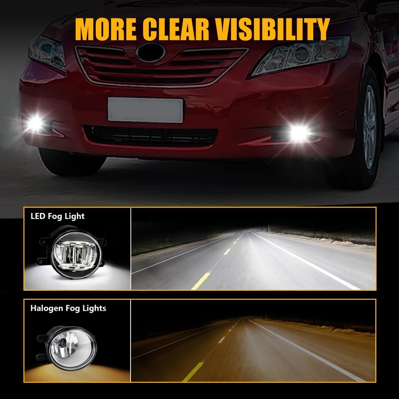 OKISWA LED Fog Lights For 2007 2008 2009 Toyota Camry,