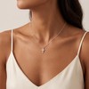 Cross Necklace for Women,925 Sterling Silver 1.5MM Bead Chain Cross