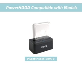 PowerHOOD 36W AC/DC Adapter Compatible with Plugable USB 3.1 Gen 2 10Gbps SATA Upright Hard Drive Dock and SSD Dock ‎USBC-SATA-V 12VDC 3A DC12V 12 Volt 12 Volts Power Supply Cord Charger Cable PSU