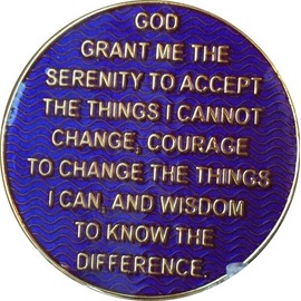 5 Month AA Medallion Reflex Purple Gold Plated Chip