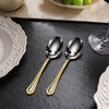 KEAWELL Pearl Edge 4-Piece Premium Spoon Set, 18/10 Stainless Steel,