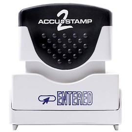 Accustamp, Sello de obturación "APPROVED" con protección Microban, sello con mensaje preentintado rojo y azul (035525), Ingresado