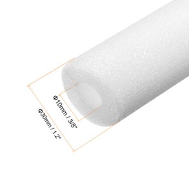 MECCANIXITY 8pcs Pipe Insulation Foam Tube Pipe Lagging 10mm(3/8 Inch) ID 30mm OD 3ft Freeze Protection for Copper Pipe, White