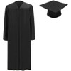 Black Cap and Gown with Lustrous Finish, Renowned Quality &