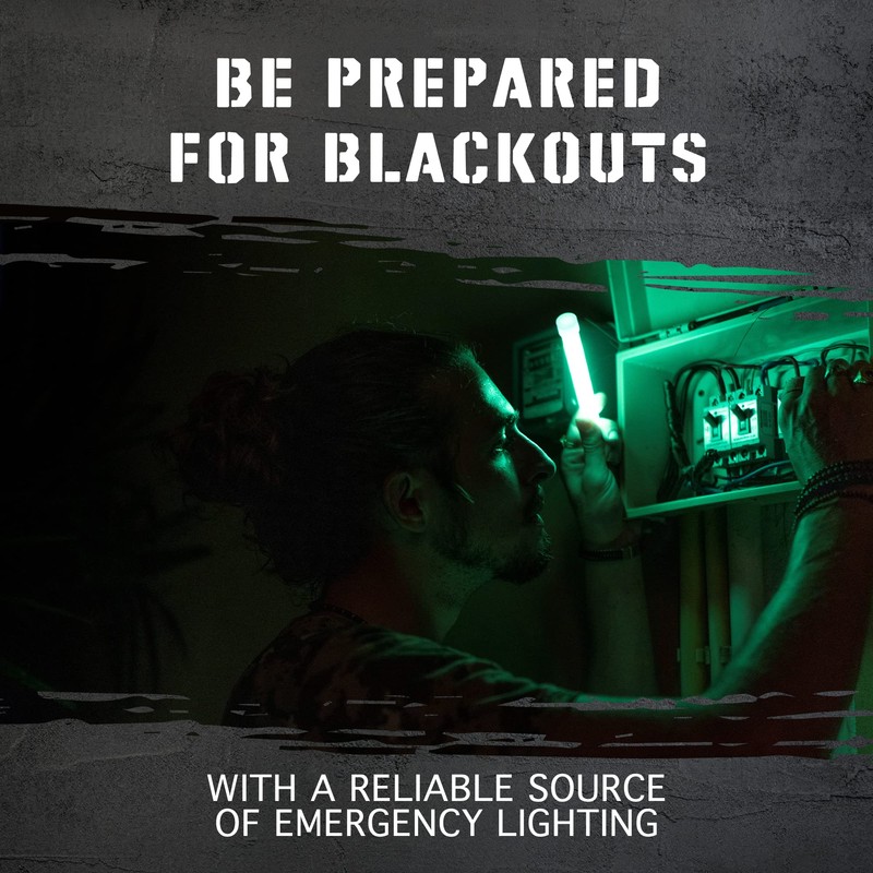 100 Ultra Bright Emergency Glow Sticks - Individually Wrapped Long