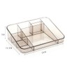 SEIWEI Transparent Eight Grid Cosmetic Storage Box Multifunctional Cosmetic Storage