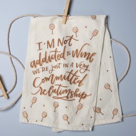 Primitives by Kathy Hand-Lettered Dish Towel, 28 x 28-Inches, Committed Relationship
