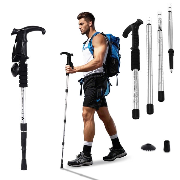 Walking Stick for Hiking, Adjustable Hiking Poles for Men, Women