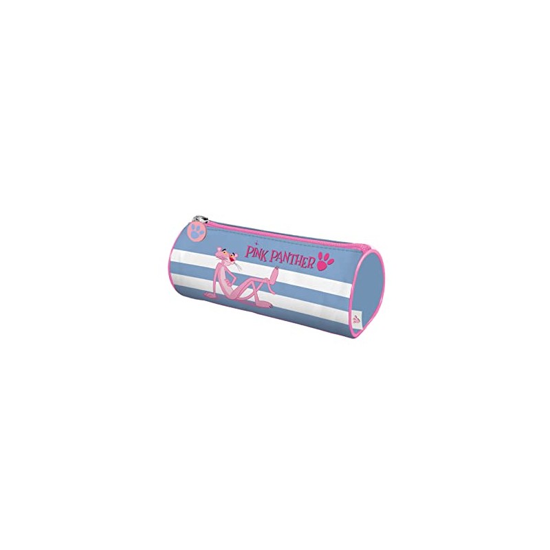 Dohe - Round Pencil Case - Pink Panther - Stripes