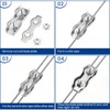 ZIUZI 12 Pcs M3 Stainless Steel Duplex Wire Rope Clip,