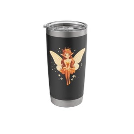 Cute Fairy with Crown and Wings Costume Stainless Steel Insulated Tumbler