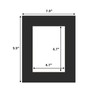 ZBEIVAN 8x10 Black Picture Mats with white Core Bevel Cut