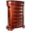 Hives and Honey Patricia Etched Glass Mahogany Jewelry Chest Jewelry