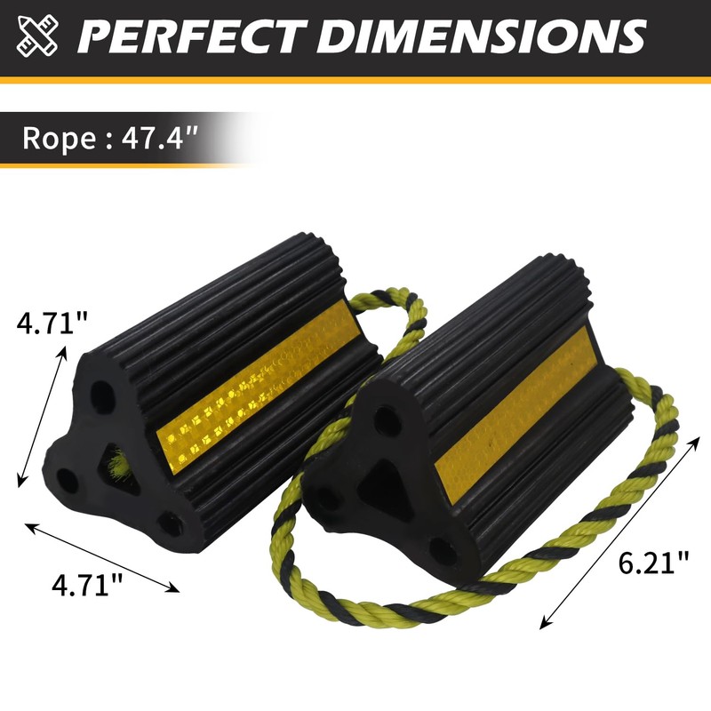 Wheel Chocks for RV Trailer Camper Truck Car, [2pair/4pack with
