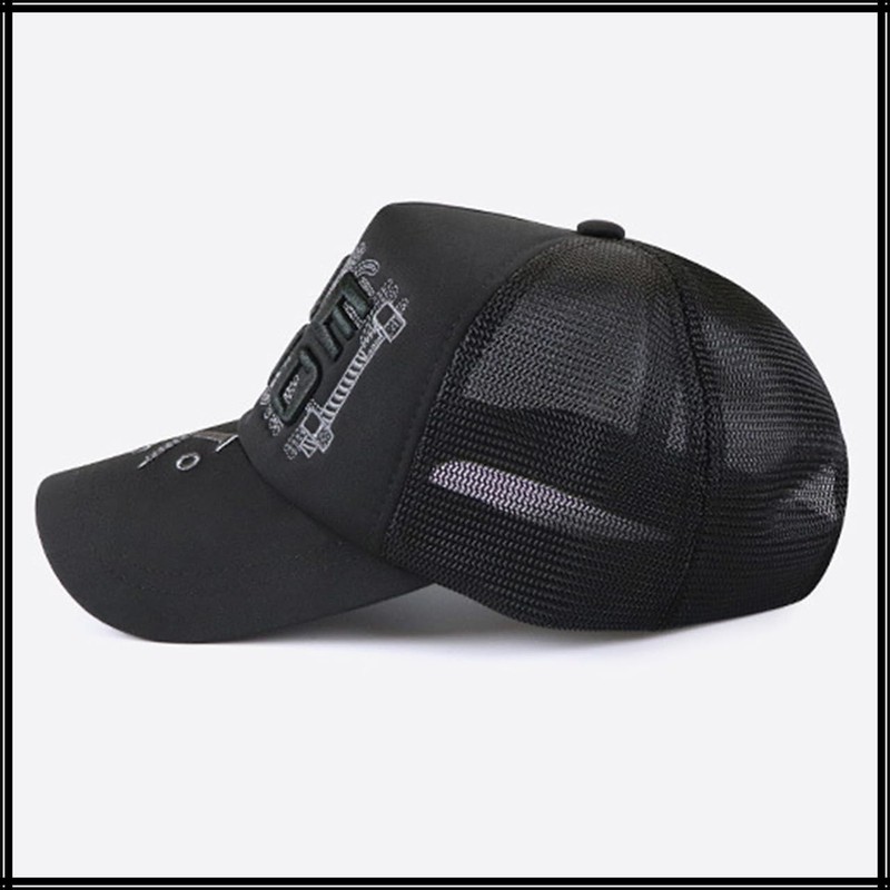 White Fang CA747 Mesh Cap, English Letters, Logo Hat, Running,