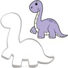LILIAO 4.5" Brontosaurus Cookie Cutter Dinosaur Sandwich Cutters, Stainless Steel