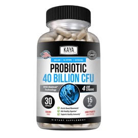 Kaya Naturals Probiotic 40 Billion CFU - Probiotics for Women, Probiotics for Men and Adults, Natural - Gut Health & Immune Support Supplement - Promotes Digestive Health - 30 Count