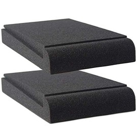 Studio Monitor Isolation Pads - Suitable for 4"- 5" inch Speakers - Speaker Isolation Pads Fits Most Desktops - High-Density Acoustic isolation Foam - Angled Speaker Foam Stand - 2 Speaker Pads