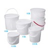 Consolidated Plastics Pail with Handle, Polypropylene, 1.5 Quart, White, 10