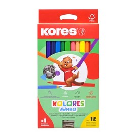 Kores Colores Triangulares Jumbo 5Mm Estuche C/12