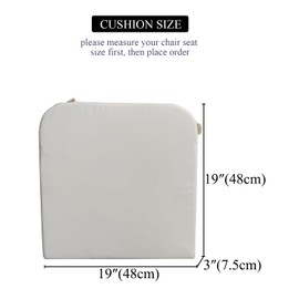 19 x 19 Inch Outdoor Seat Cushions for Patio Furniture with Non Slip and Ties Waterproof & UV Resistant Round Corner Outdoor Chair Cushions Replacement Set of 2, Beige