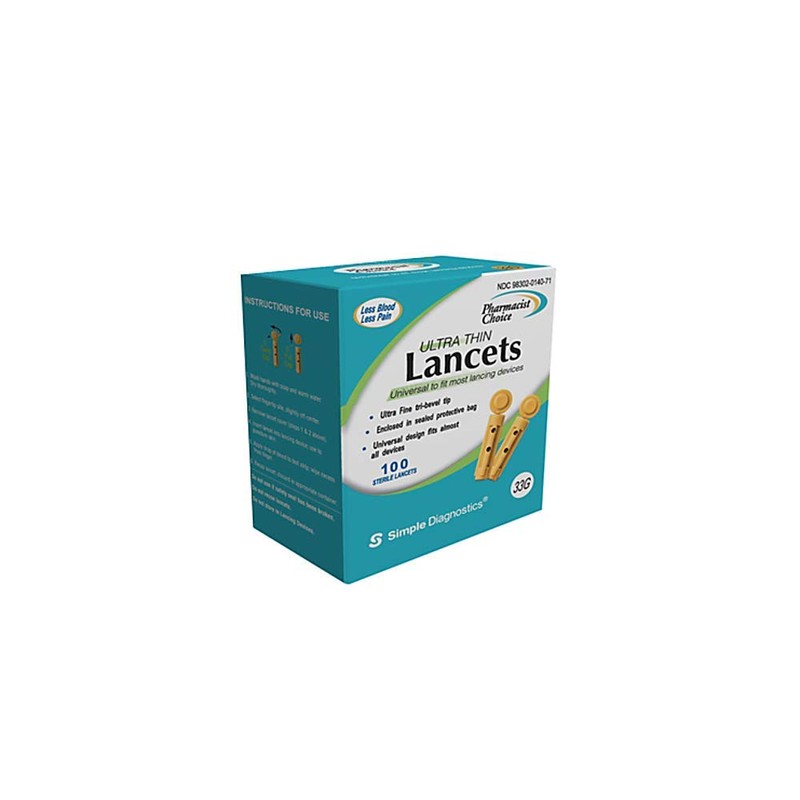 Clever Choice Pharmacist Choice Twist Top 33G Lancets 100/bx