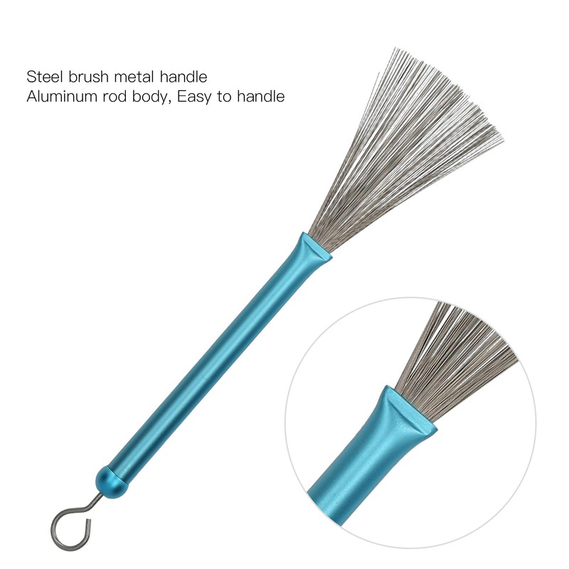 Drum Stick Brush Set Jazz Retractable Metal Wire 5A Rod