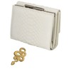 SakuraZen Women's White Snake Wallet, Feng Shui, Good Luck Up,