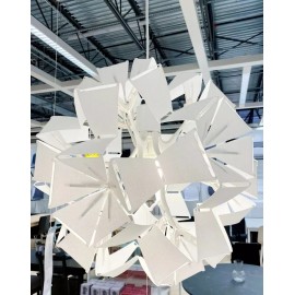 Ikea RAMSELE Ceiling Pendant Lamp 17" Decorative Geometric Flower White - NEW