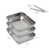 CEWROM Breading Bowls Set, Stainless Steel, Breading Set Bowls, Bowl