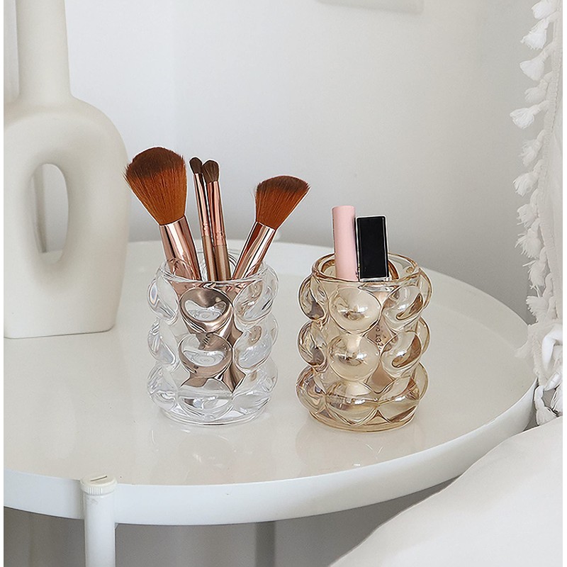 Pen Pencil Container Multi-Purpose Handcrafted Comb Makeup Brush Holder Office