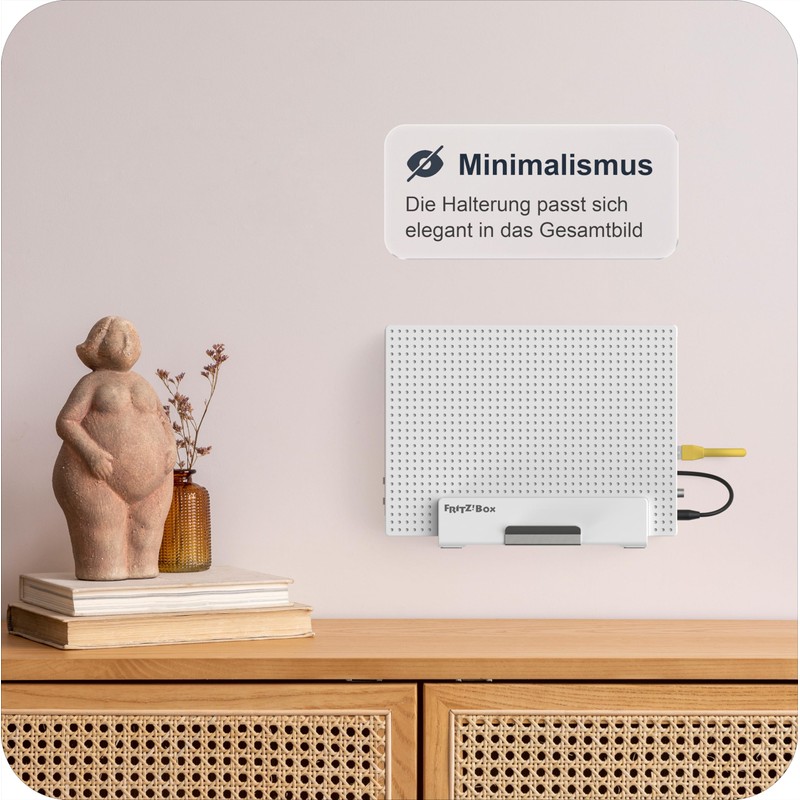 Fritzbox 6690 Wall Mount Made in Germany, Stainless Steel Fritzbox