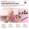 Saviland Arm Rest for Nails Tech Professional: Pink Faux Leather
