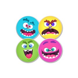 MySweetStitch Freestyle Libre 1 & 2 Sensor Sticker Set of 4 Sugar Monster with Ventilation Hole Made in Germany