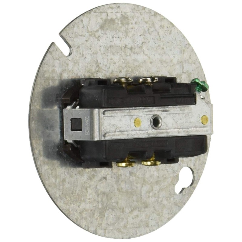 Leviton Duplex Receptacle, Commercial Specification Grade, Mounted to 4" Cover,