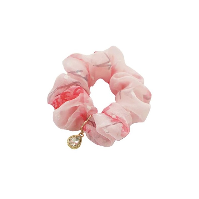 Elegant Floral Chiffon Hair Tie for Women – Soft and