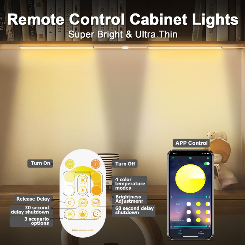 Daymeet Under Cabinet Lights, Bright Ultra Thin 12 Inch LED