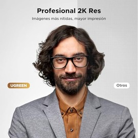 UGREEN 2K Webcam, Cámara Web HD para PC con Micrófono, Plug＆Play, Webcam con Cubierta de Privacidad, USB-A Cámara Web para Transmisión, Conferencias, 