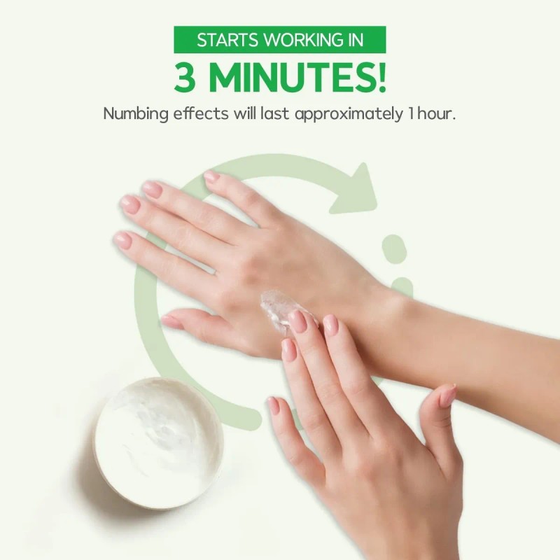 Uber Numb 5% Lidocaína Tópica, Crema Anestésica 4oz